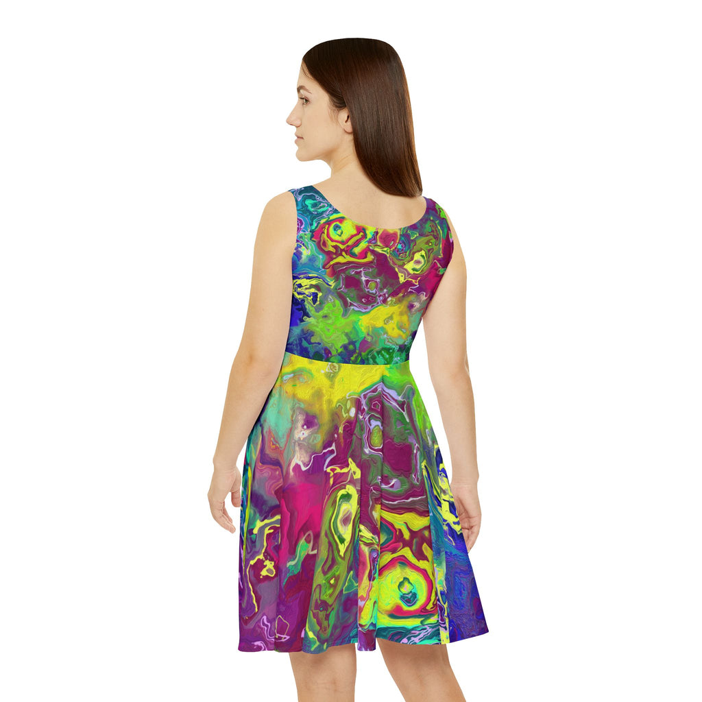 Vibrant Abstract Women's Skater Dress