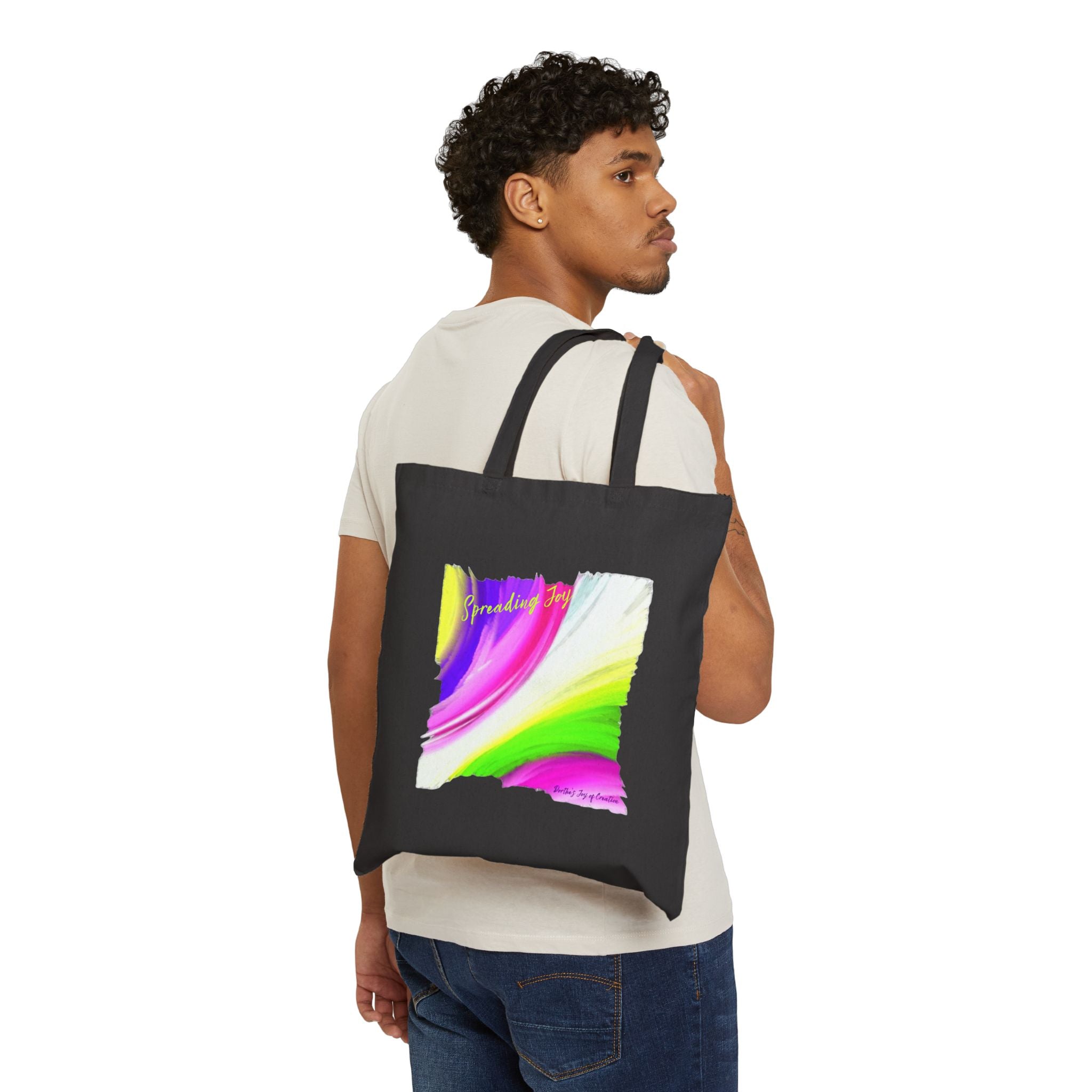 Spreading Joy Cotton Canvas Tote Bag