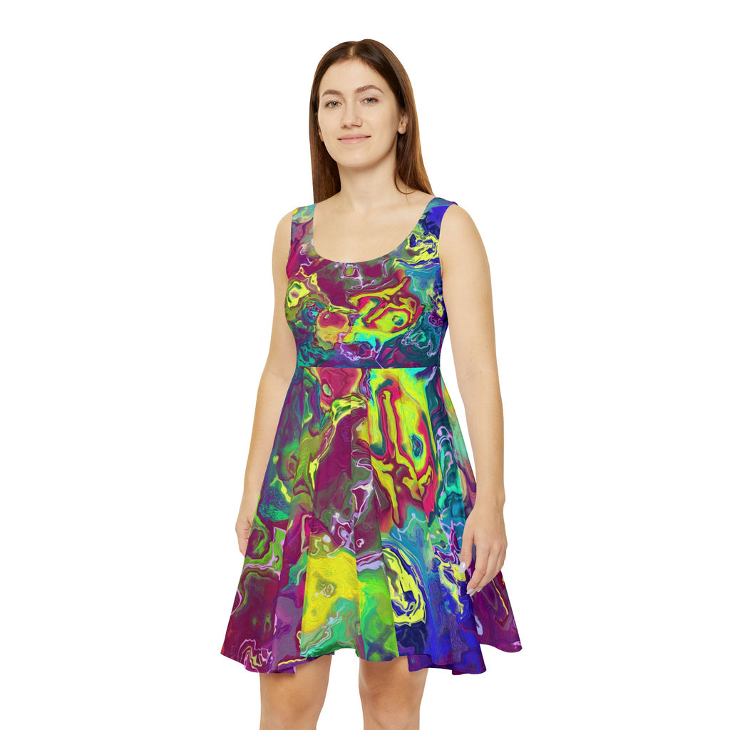 Vibrant Abstract Women's Skater Dress