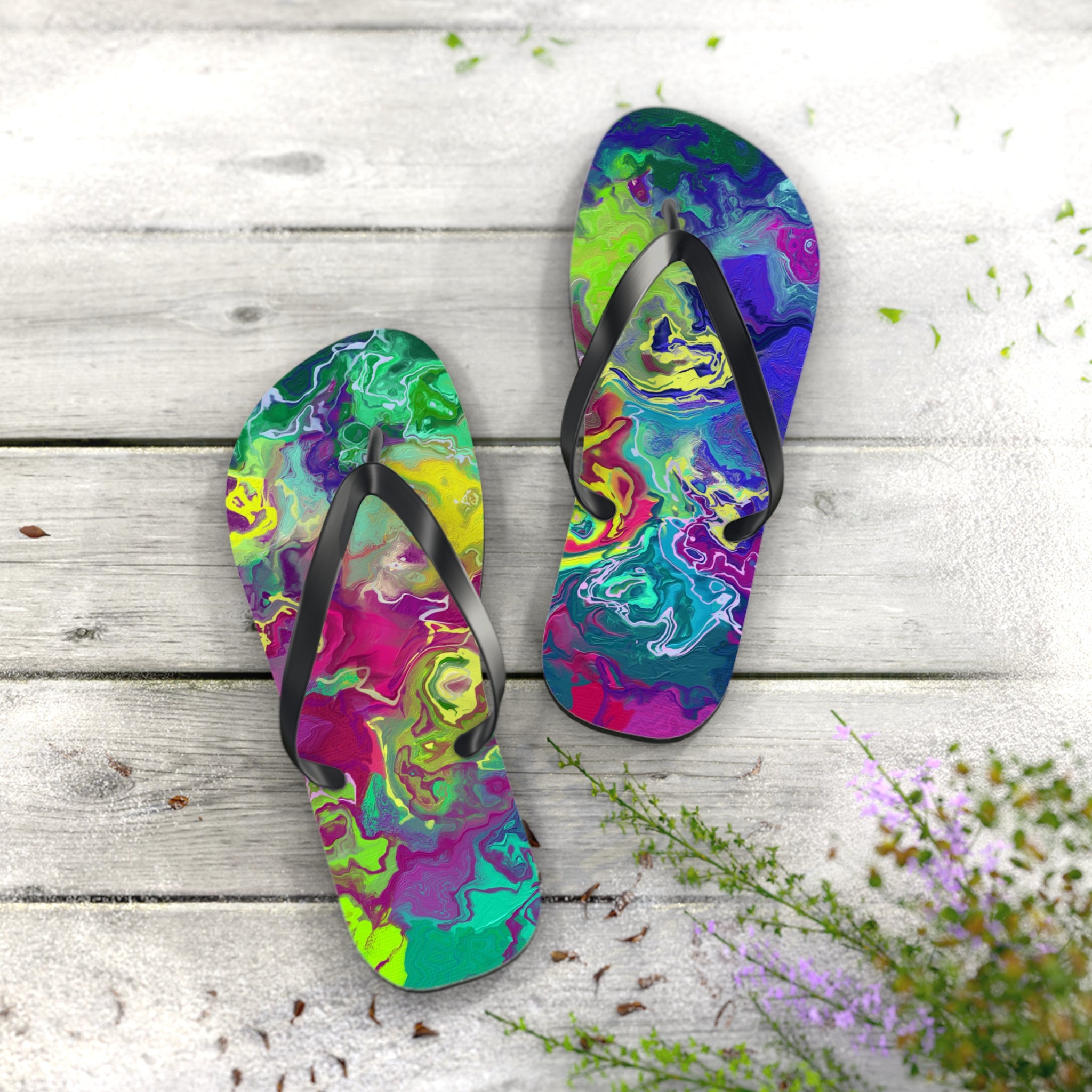 Vibrant Flip Flops