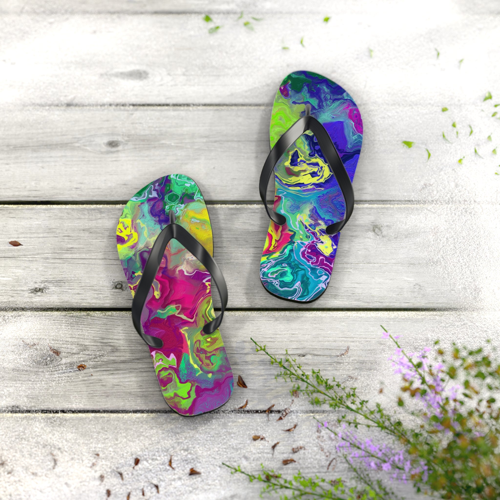 Vibrant Flip Flops
