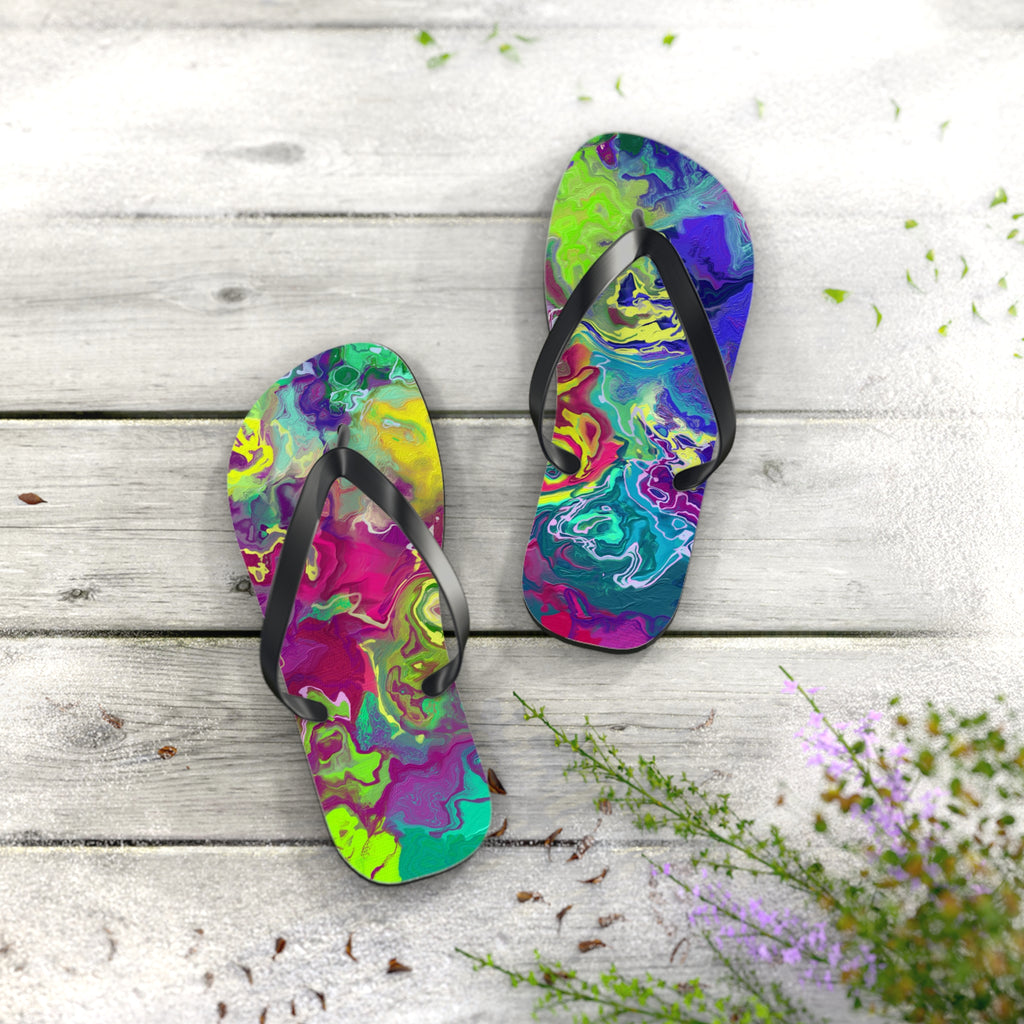 Vibrant Flip Flops